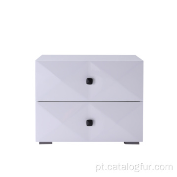 Mesinha de cabeceira de MDF com móveis modernos para quarto, mesinhas de cabeceira com estojo de gavetas preto e branco personalizado